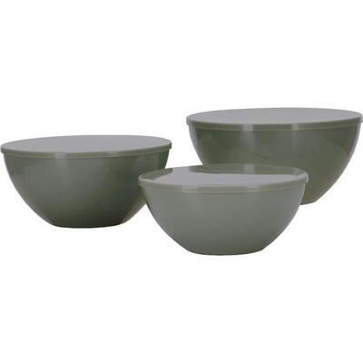 Salade bowl set palma camping kommen melamine keramiek look 6 stuks