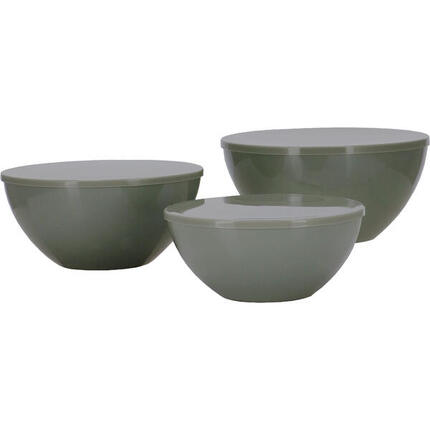 Salat Schüssel Set Palma Camping Schalen Melamin Keramik Optik 6 tlg
