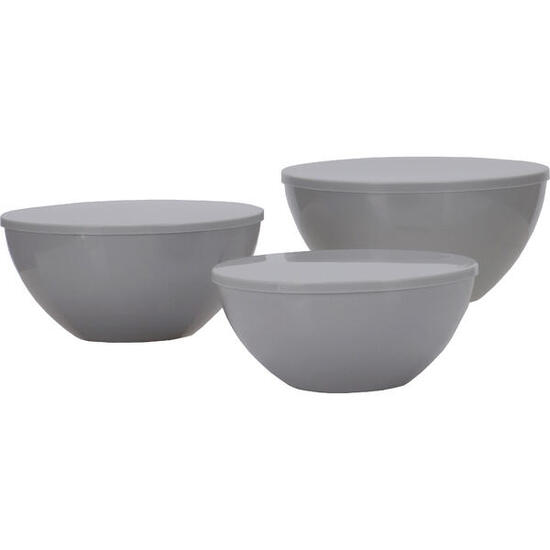 Salat Schüssel Set Palma Camping Schalen Melamin Keramik Optik 6 tlg