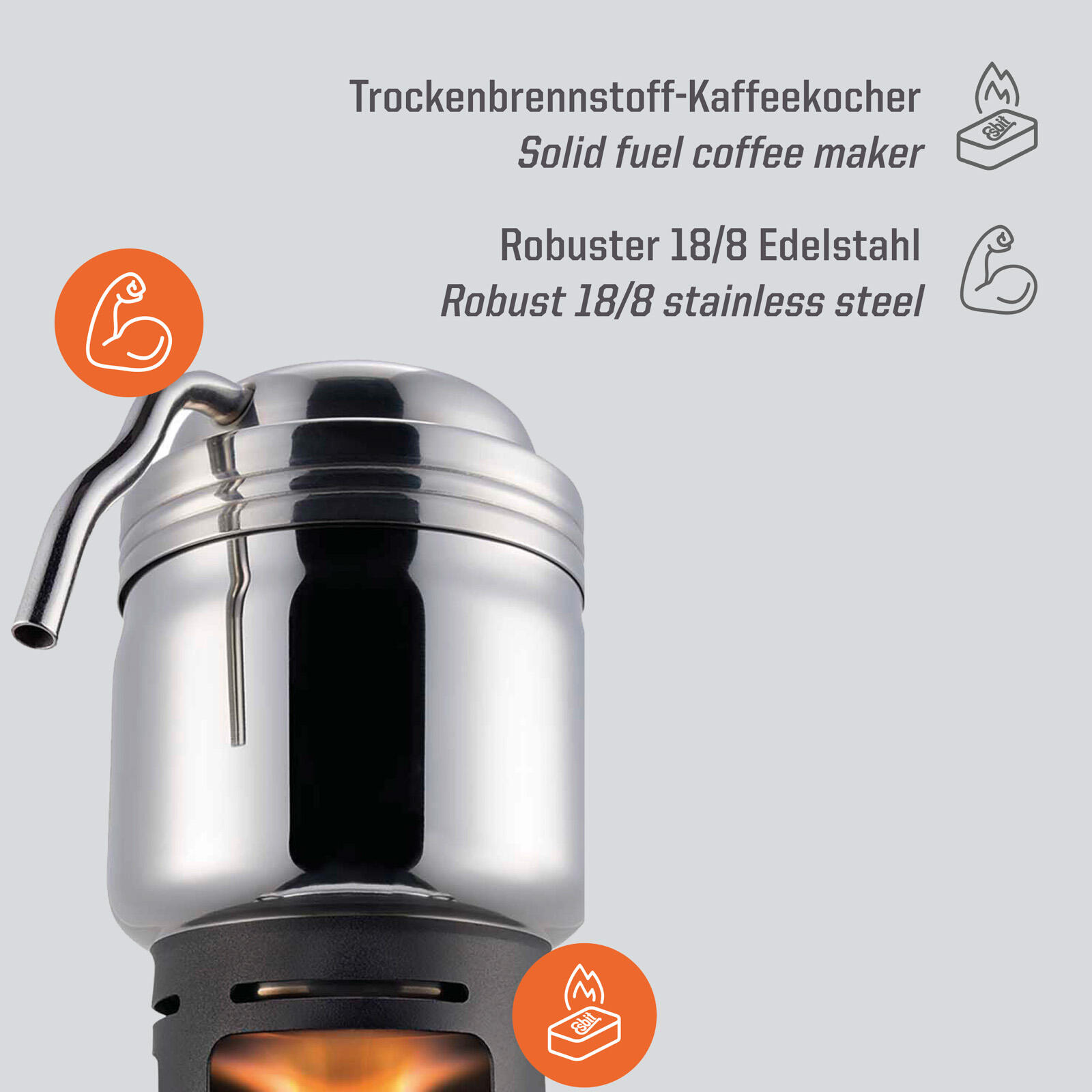 Kawiarka turystyczna ze stali nierdzewnej Esbit Coffee Maker 3/7
