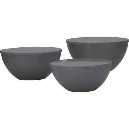 Salat Schüssel Set Palma Camping Schalen Melamin Keramik Optik 6 tlg