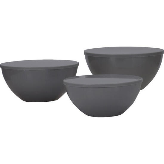 Salat Schüssel Set Palma Camping Schalen Melamin Keramik Optik 6 tlg