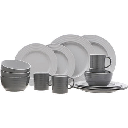 Melamine servies Palma Camping Geglazuurd keramiek look 16 stuks