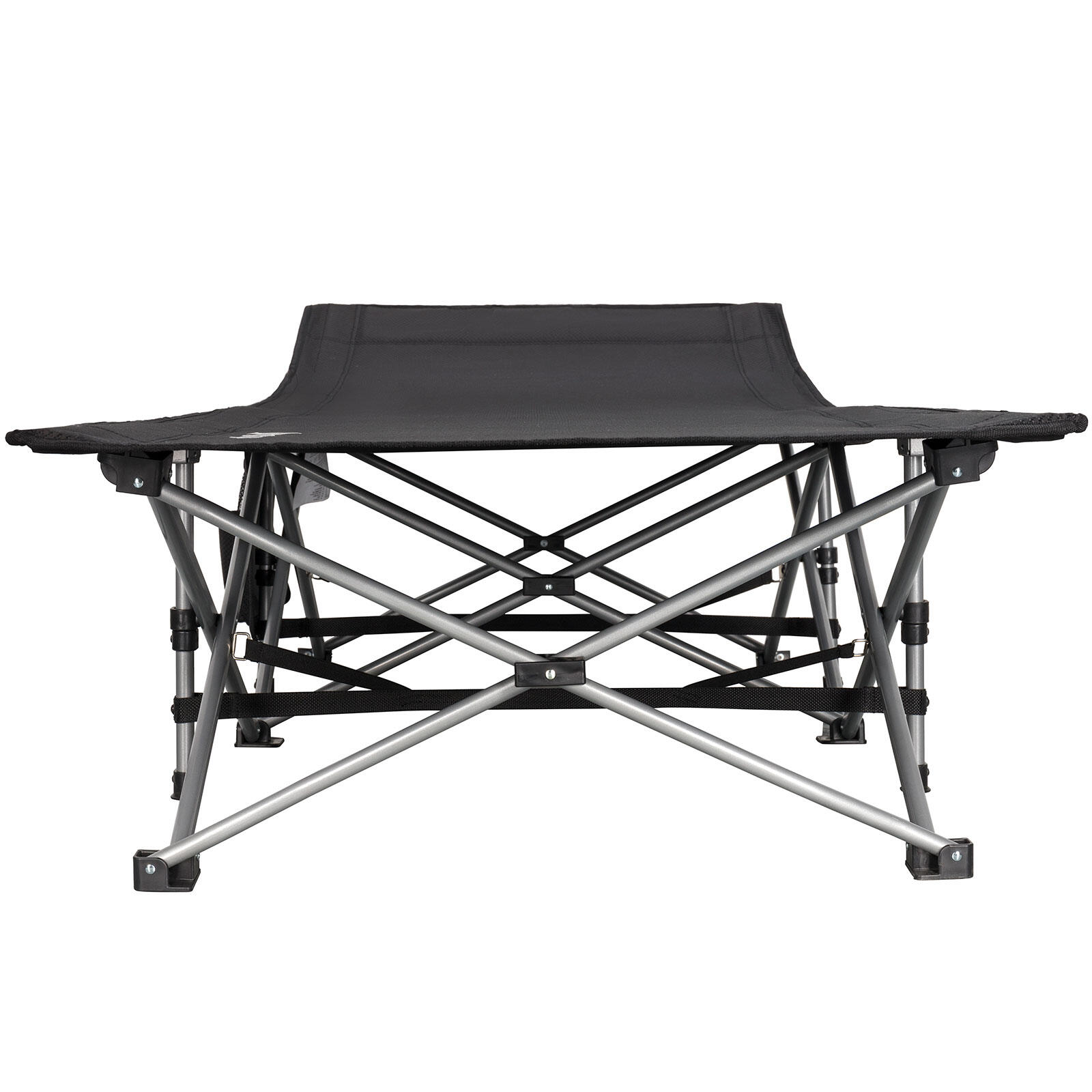 Campingbed XL buiten camping ligstoel gast vouwbed staal 208x75cm 200kg 7/7