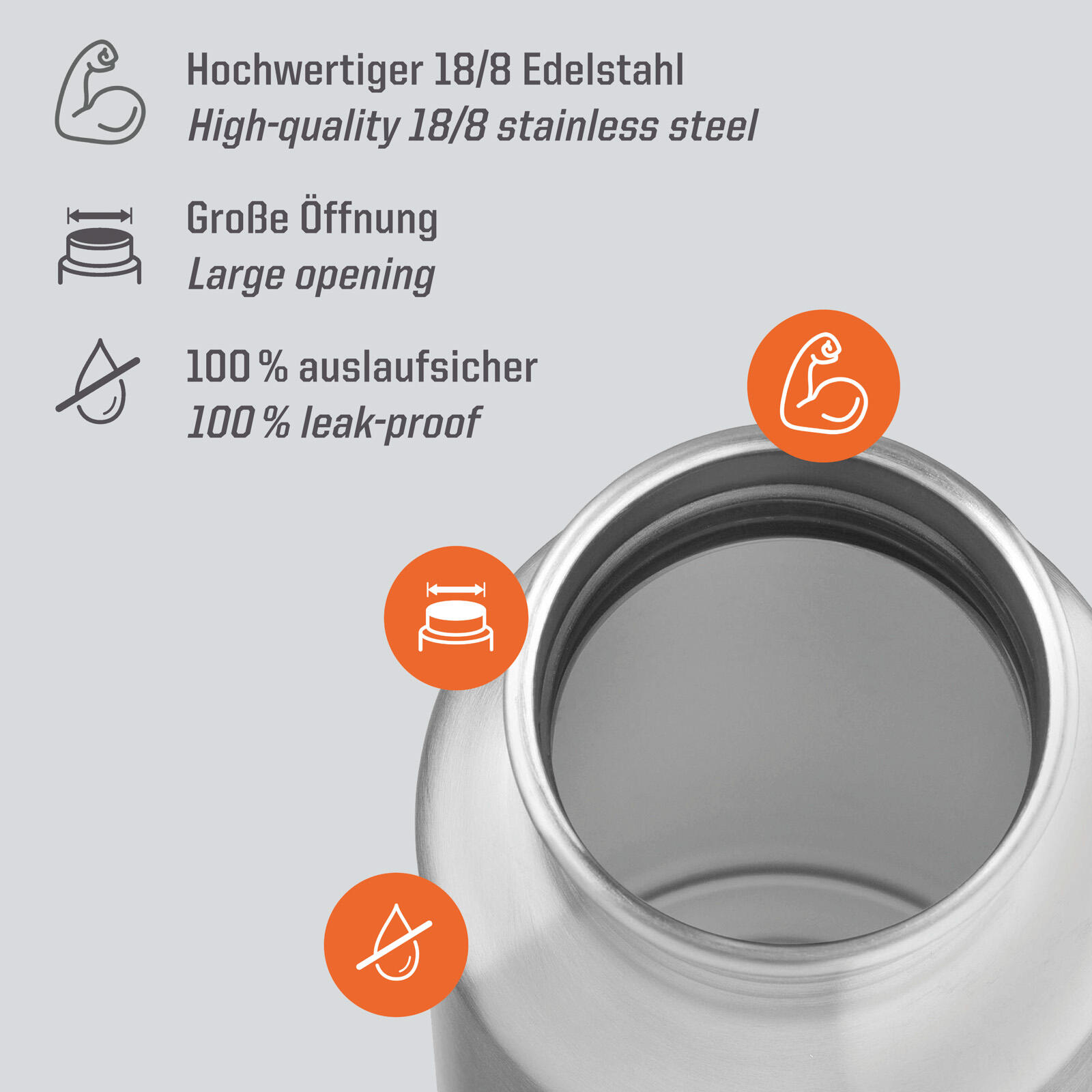 BUTELKA Pictor Drinking Bottle 750ml - steel 3/7