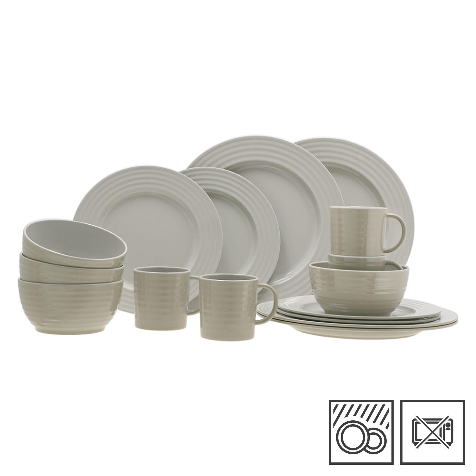 Set di stoviglie in melamina Palma Campeggio Ceramica smaltata 16 pezzi 2/5
