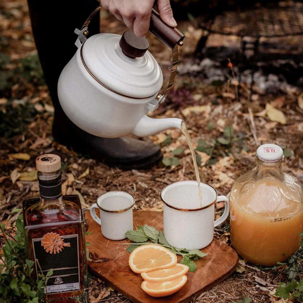Set de tasses en émail Vaisselle camping rétro Espresso Café Acier inoxydable 6/7