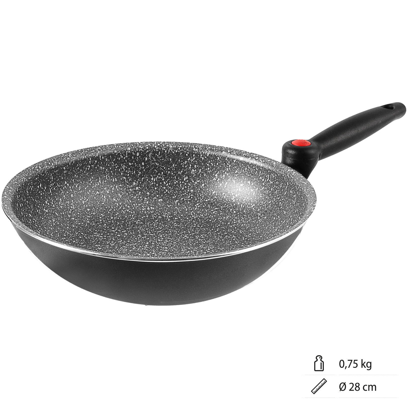 Poêle de camping Pirate Wok Ø28 cm à frire antiadhésive Revêtue Alu 2/4