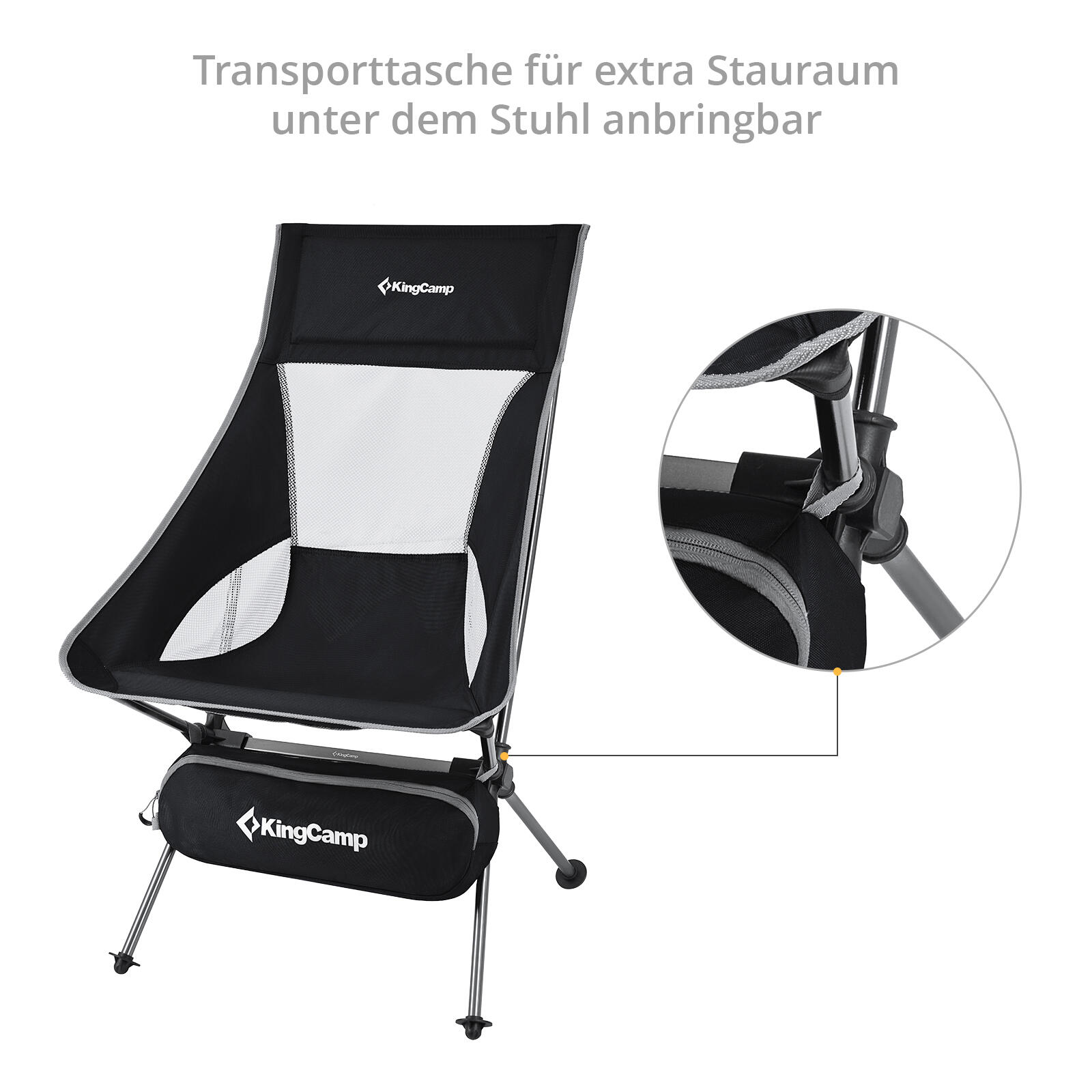 Chaise de camping Logan Chaise pliante Chaise de plage pliable Alu léger 150 kg 6/7