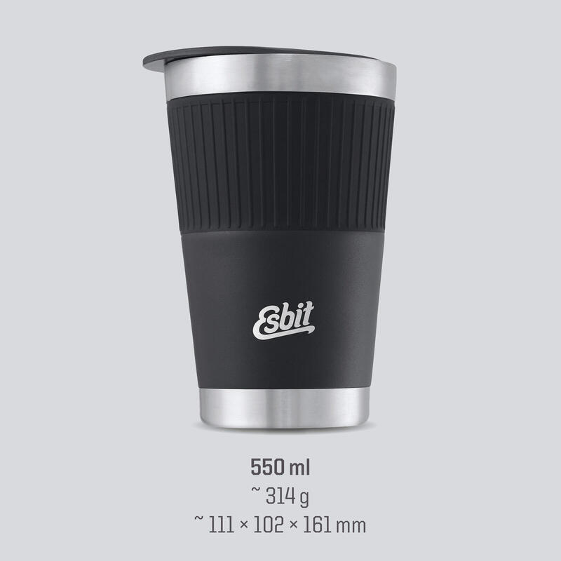 Pahar termos Esbit Sculptor Tumbler 550ml black TBL550SC-SL-BK, negru
