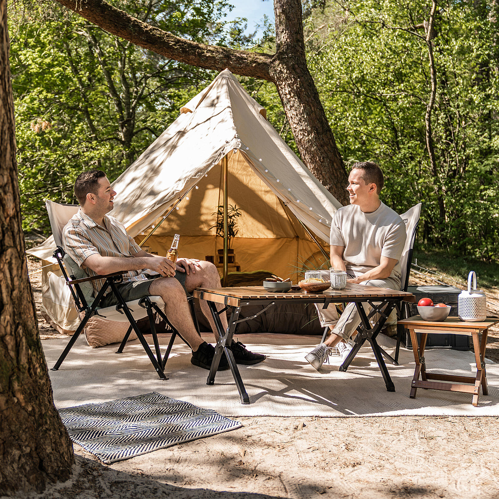 Vlinderstoel Rune camping lounge klapstoel katoen canvas 5/7