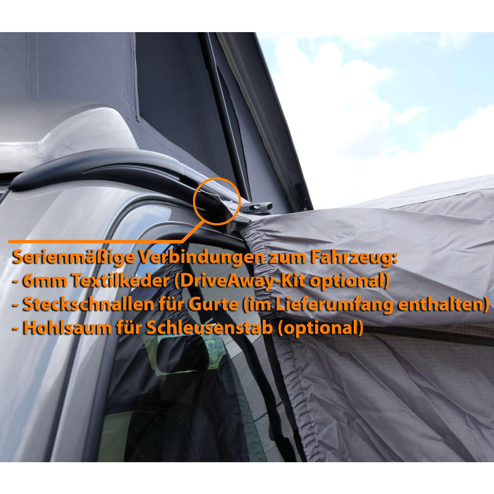 Toldo Autobús Kela Pro Air Tall Camping Car Carpa Aire Furgoneta Hinchable 6/7