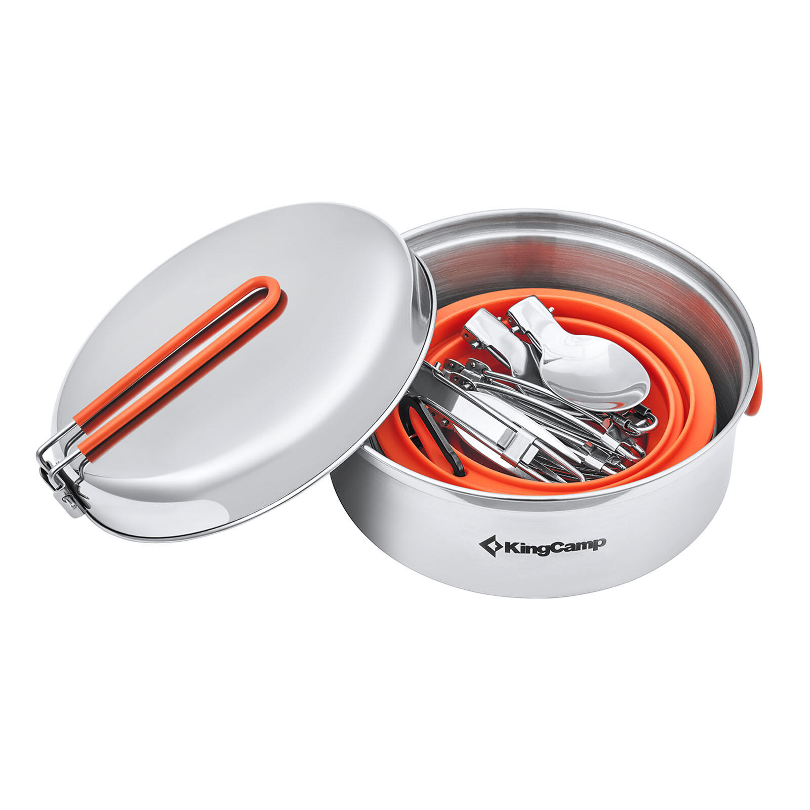 Vaisselle de camping Set cuisine Adventurer I Pro en acier Casserole 7/7