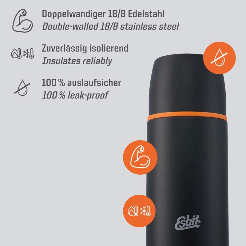 Termos inox lichide Esbit 0.75 litri VF750ML negru