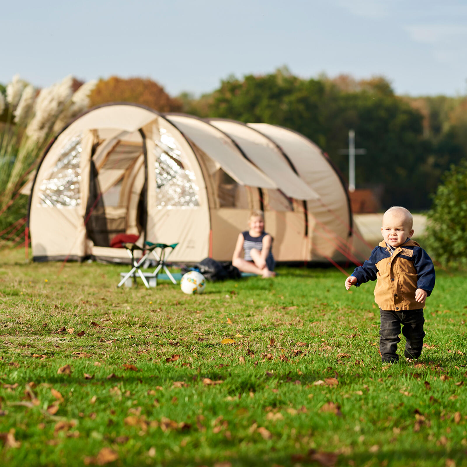Tunneltent Helena 3 persoons familie groepstent camping vestibule 6/7