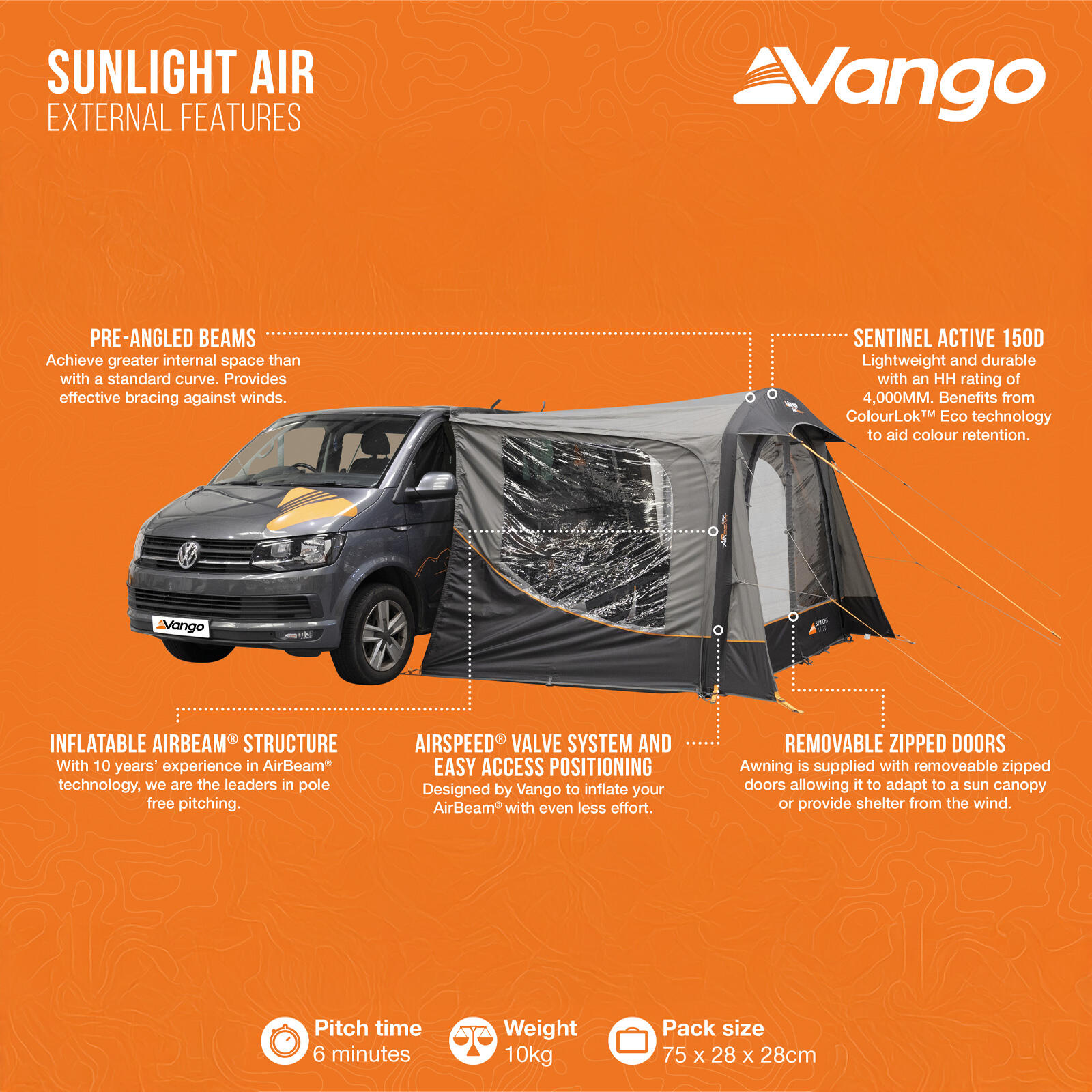 Busluifel Sunlight Air Low Camping Auto Luchttent Camper Opblaasbaar 3/7