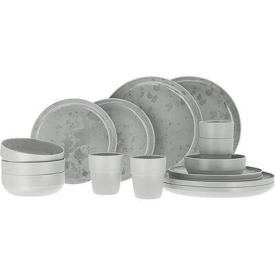 Melamine servies palma camping reis keramiek look 16 delig