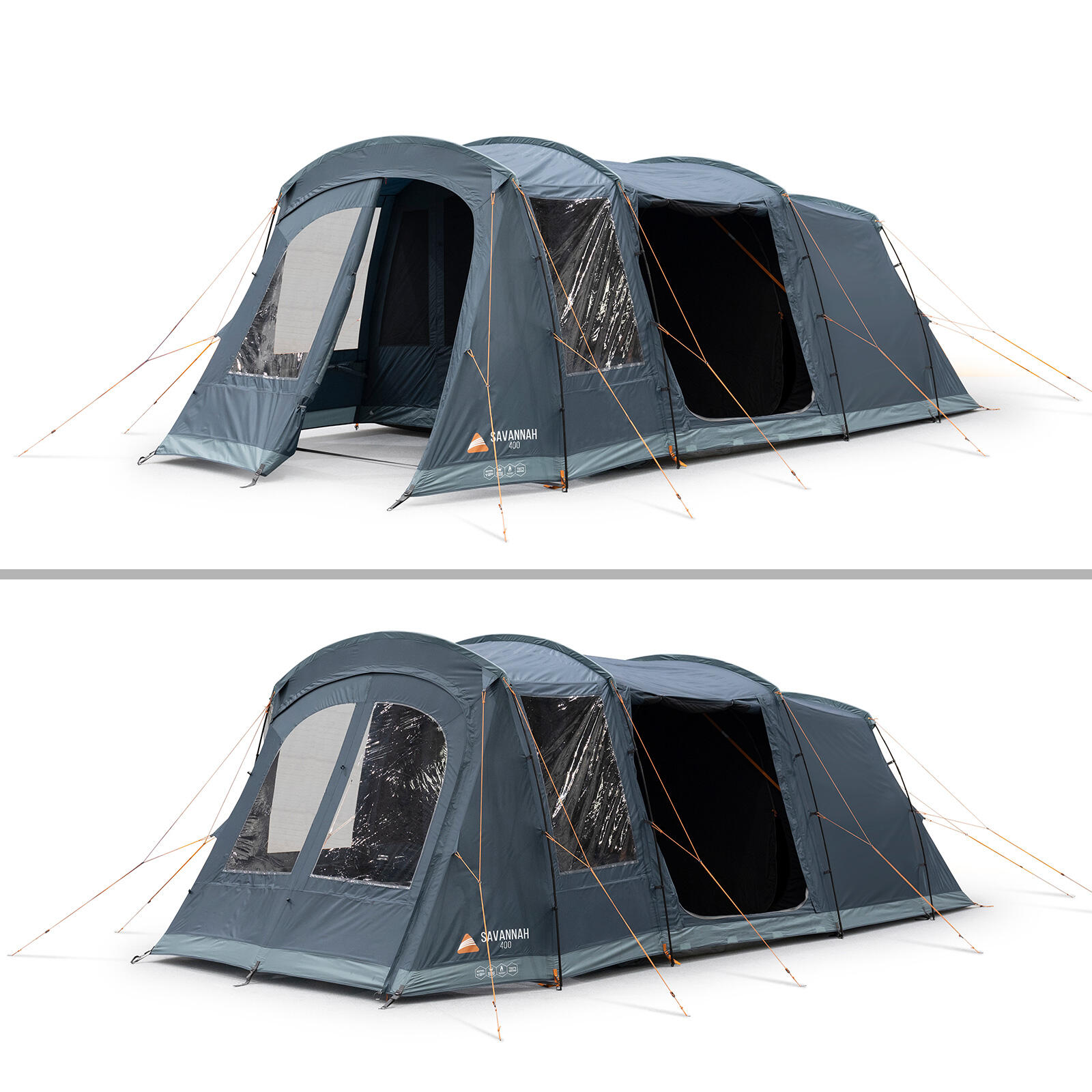 Tenda famiglia Savannah 400 Tenda gruppo campeggio 4 persone tunnel vestibolo 5/7