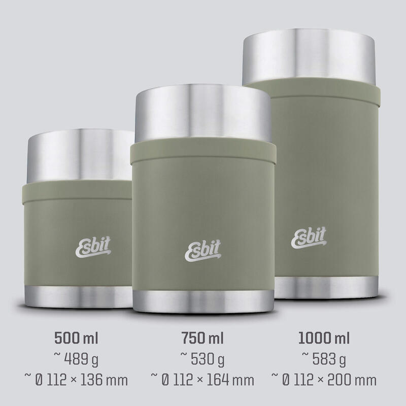 Termos inox mancare Esbit Sculptor 0.75 litri FJ750SC-SG, stone grey