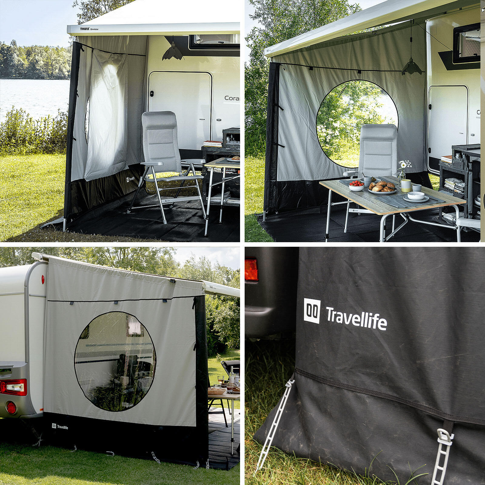 Voortent zijpaneel Scala M caravan Thule Omnistor Past 225-244cm 6/7