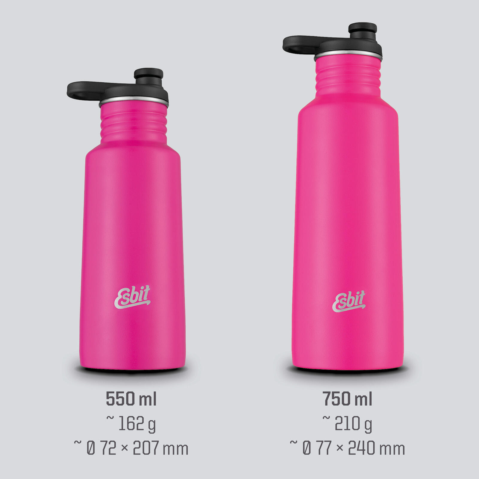 Sport drinkfles Pictor sportfles fiets bidon roestvrij staal 2/7