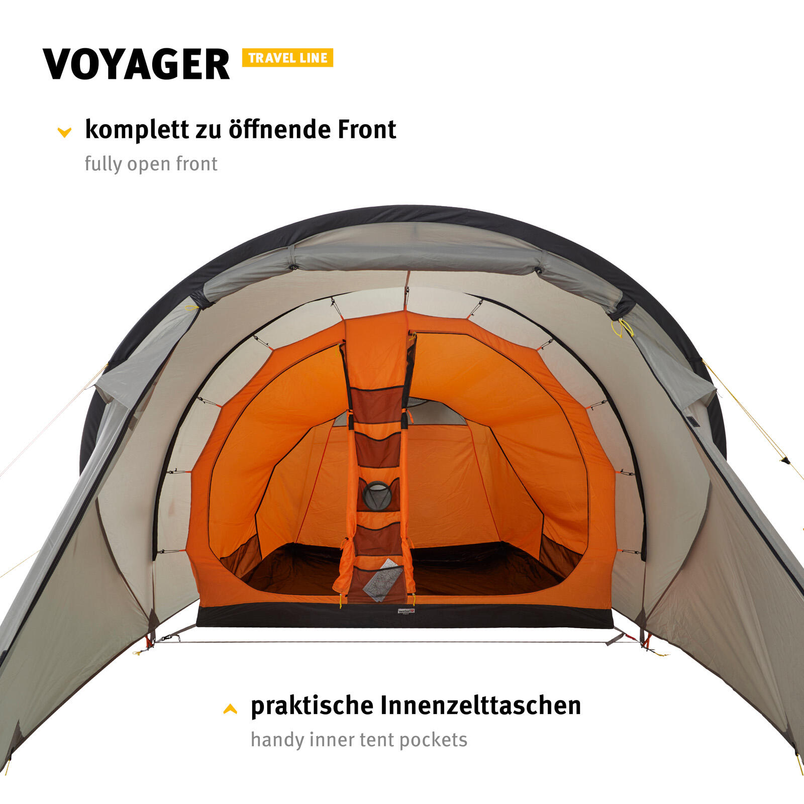 Tenda a tunnel Voyager 4 persone da Campeggio alluminio leggero 6.4kg 6/7