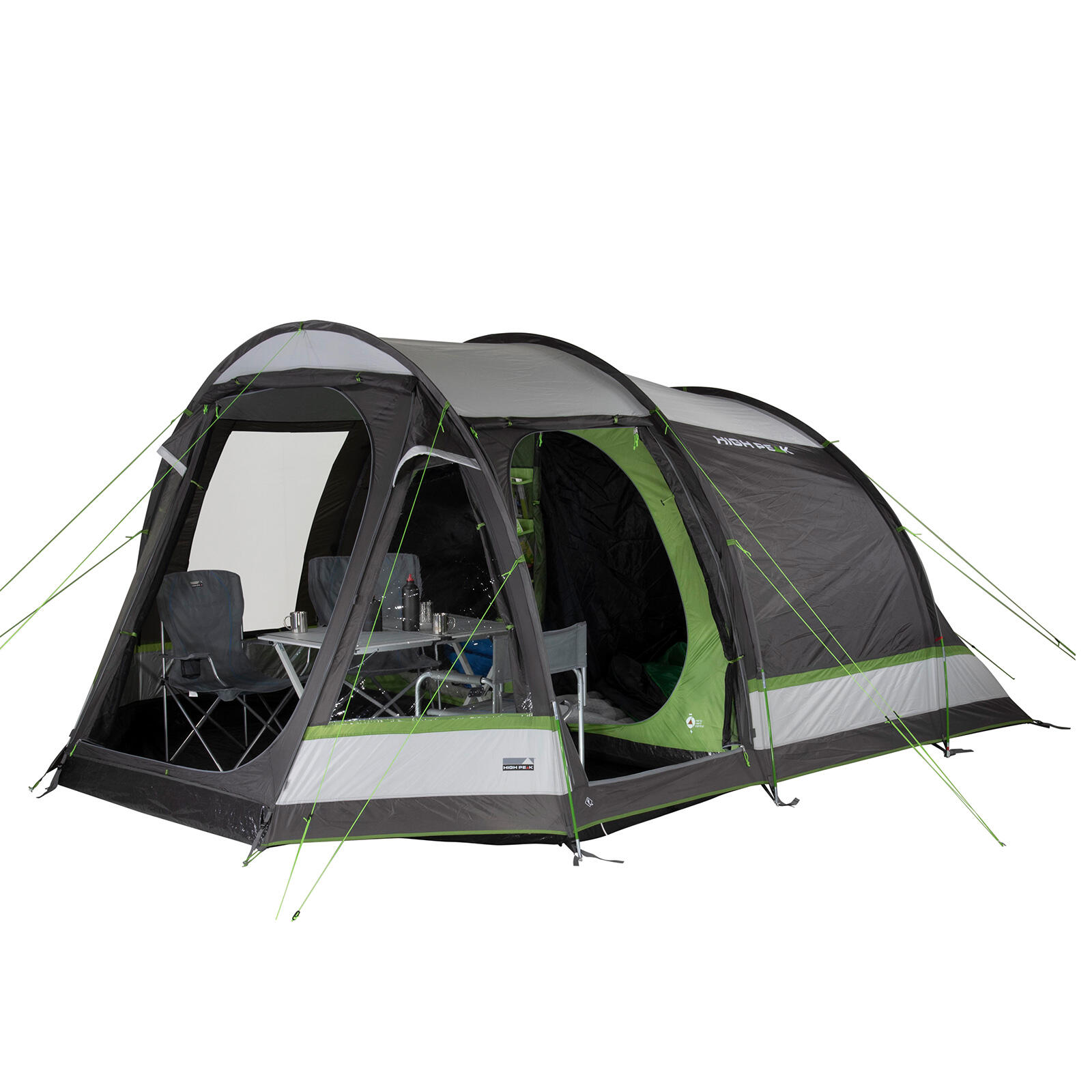 Tenda túnel High Peak Meran 5.0,piso costurado,altura livre de 2,0 m,impermeável 4/7