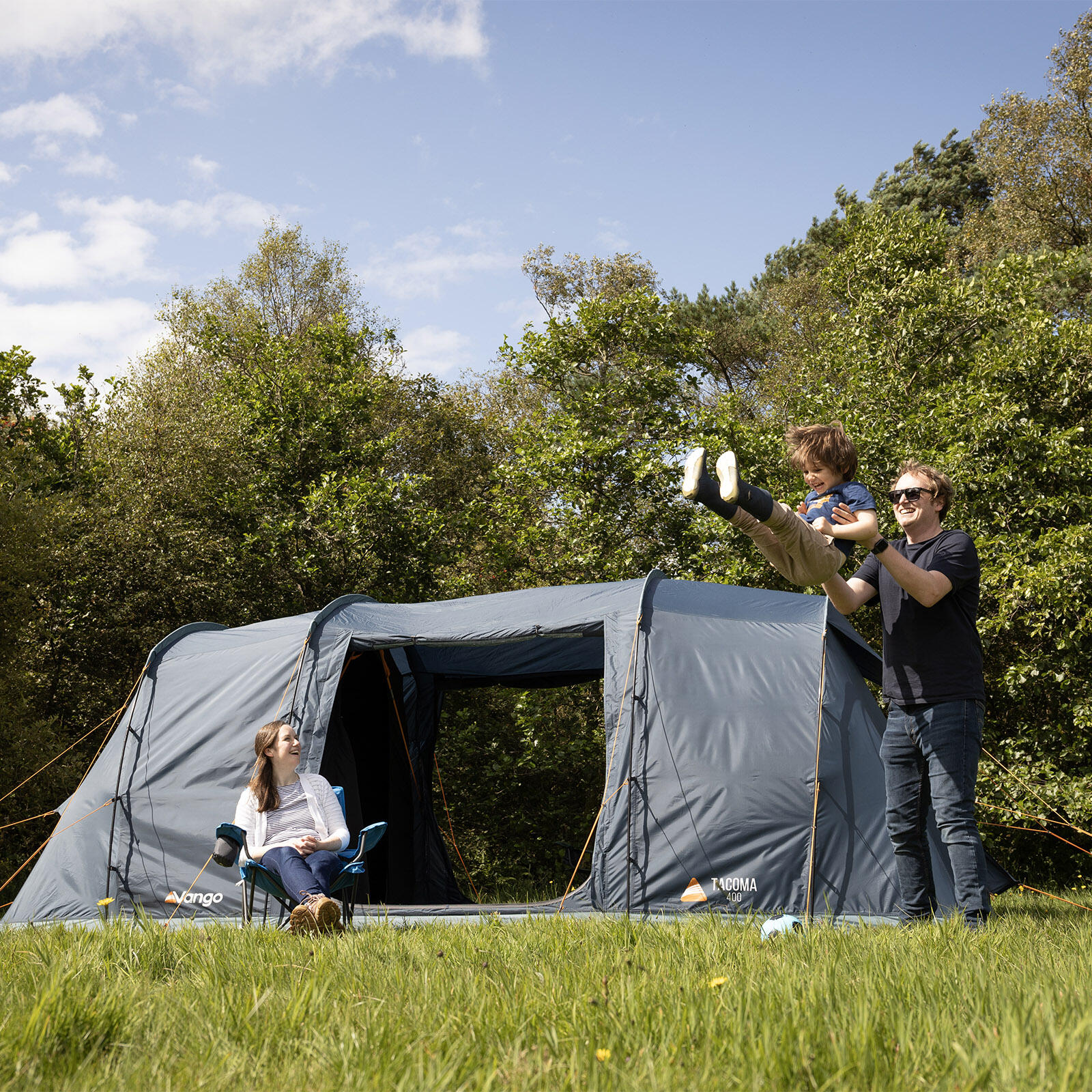 Familienzelt Tacoma 400 Camping Gruppen Zelt 4 Personen Tunnel Vorraum 7/7