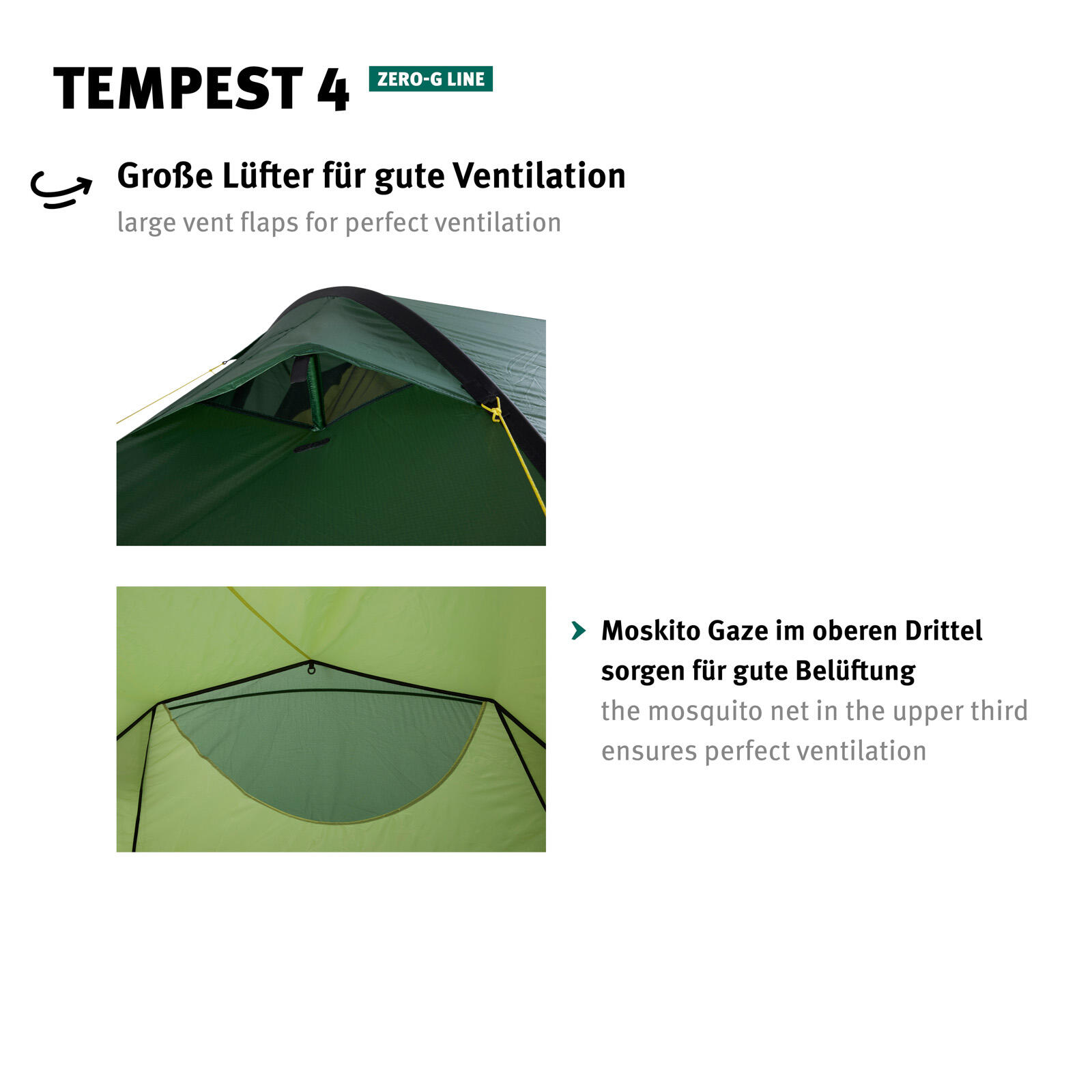 Trekkingzelt Tempest 4 Personen Tunnelzelt Camping Familien Zelt 3,25 kg 7/7