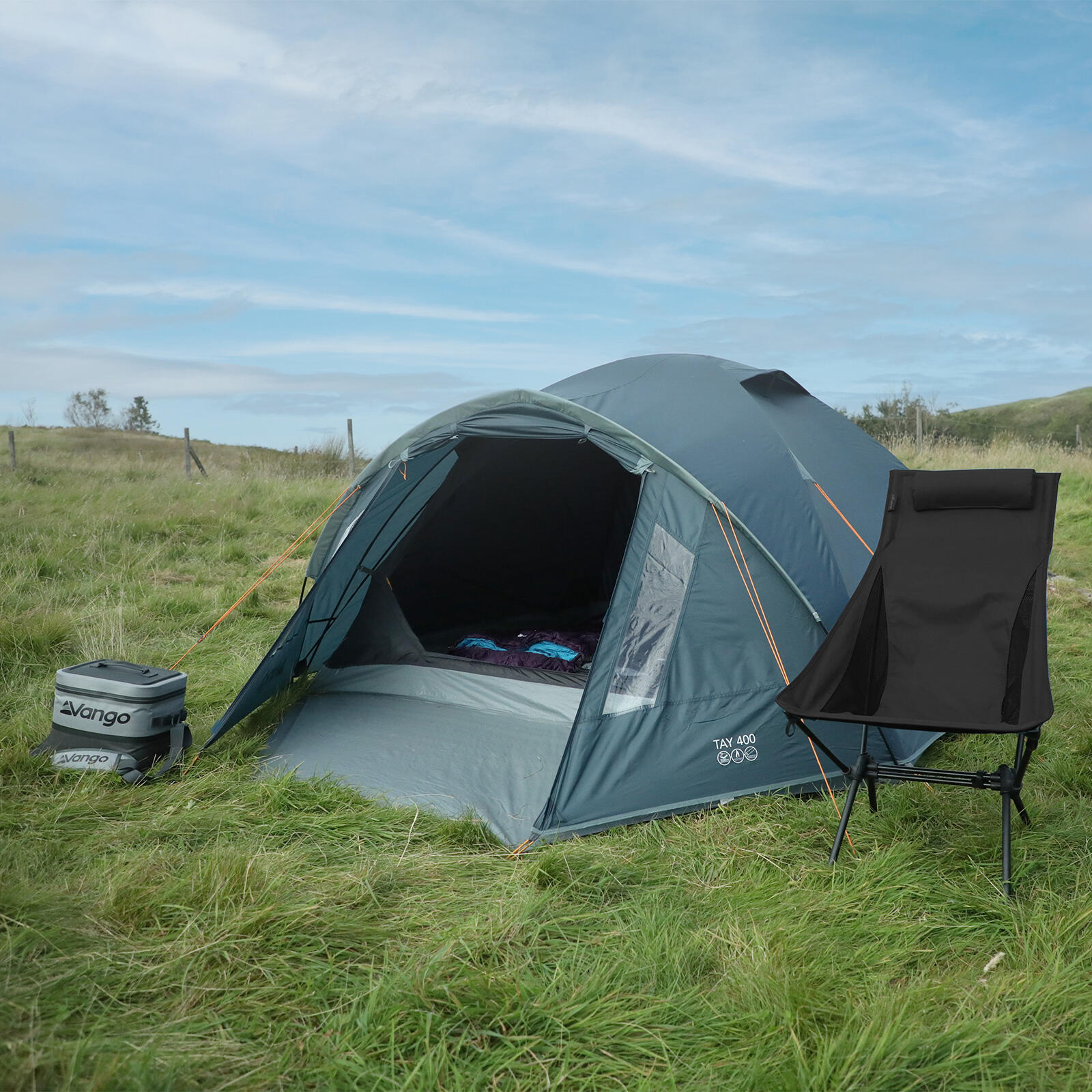 Tenda a cupola Tay 400 Campeggio trekking igloo 4 persone tenda vestibolo 4,8 kg 7/7