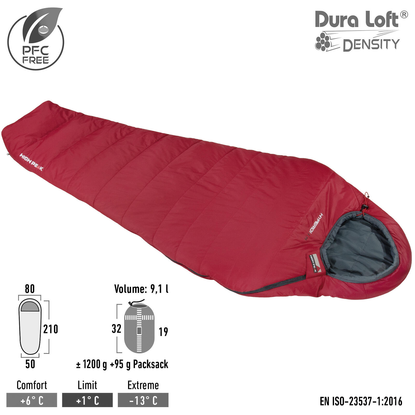 Sacco a pelo mummia Hyperion 1M da trekking 3 stagioni Leggero 2/7