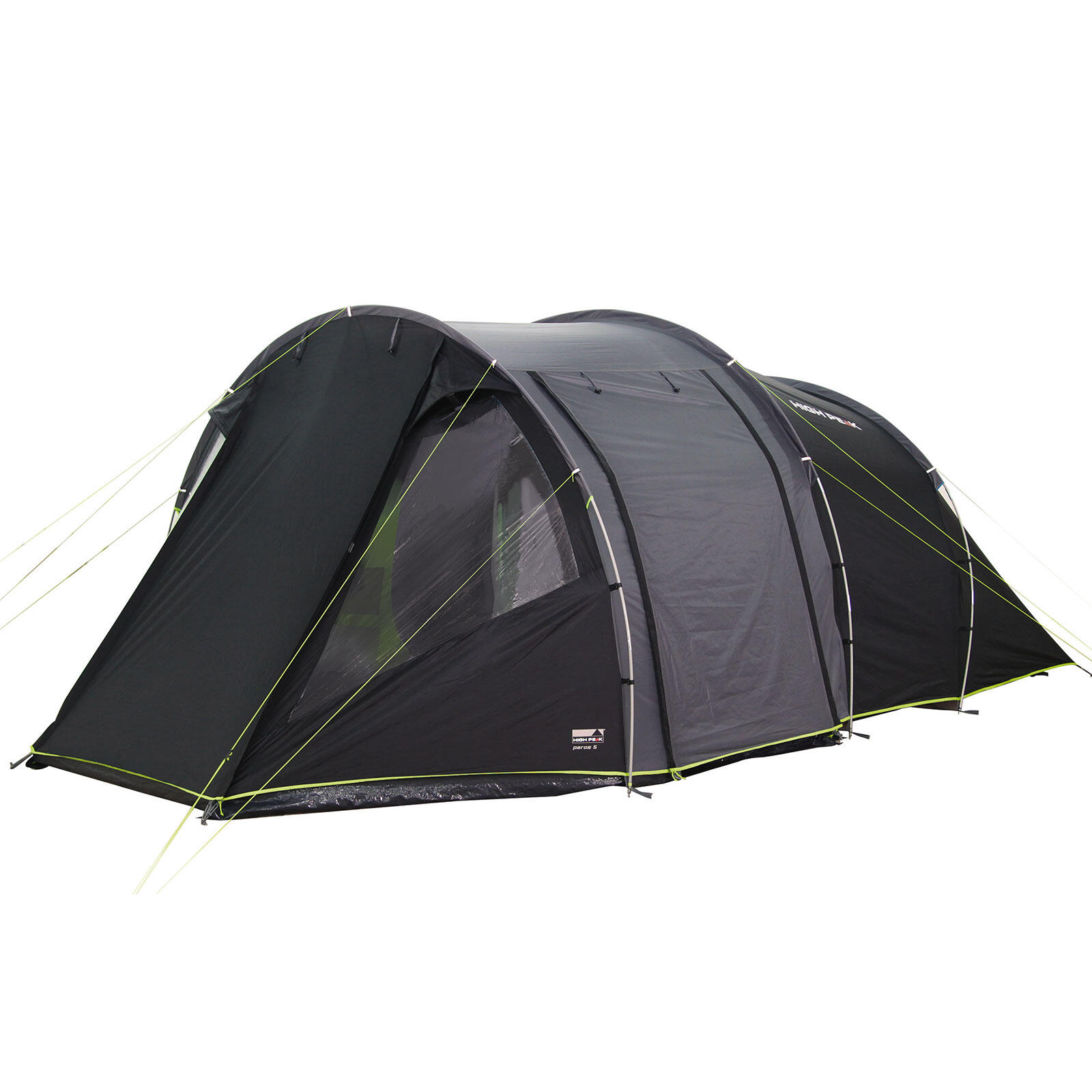 Tente tunnel Paros 5 personnes Camping familiale 2 cabines vestibule 4/7