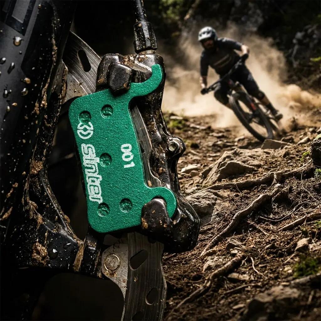 Patin de frein à disque Sinter 001 Shimano A organique, MTB Race, vert, 25 pièce 3/3