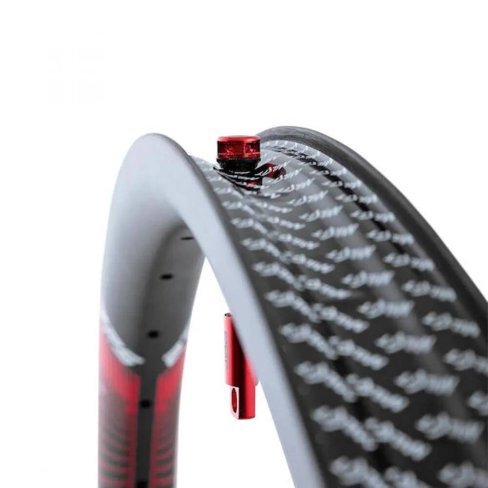 Procraft Tubeless-Ventile PRC 60 mm Rot - Leichte Aluminium-Ventile für Tubel... 2/3