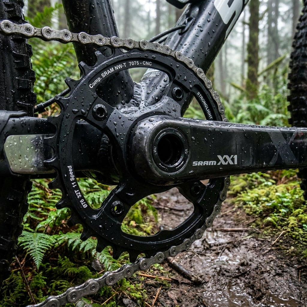 Plateau Stronglight MTB Sram 1x11 pour XX1 4Arm 38Z fileté noir 2/3
