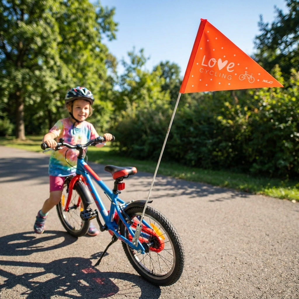 XLC Sicherheitswimpel SF-C01 zweiteilig, weiß/orange, "Love Cycling"' 3/3