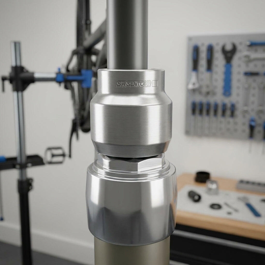 Clé à douille SR Suntour, embout arrondi, pour Top Caps alu 21 mm Trekk. 2/3