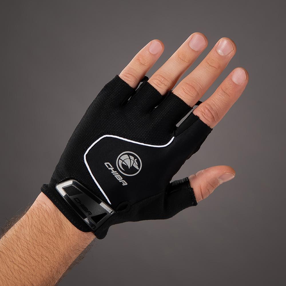 CHIBA Cool Air - Radhandschuhe kurzfinger, schwarz, S, atmungsaktiv 2/3