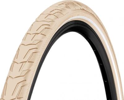 Banden continental conti 47-622 ride city, e-25, draad, reflecterend crème