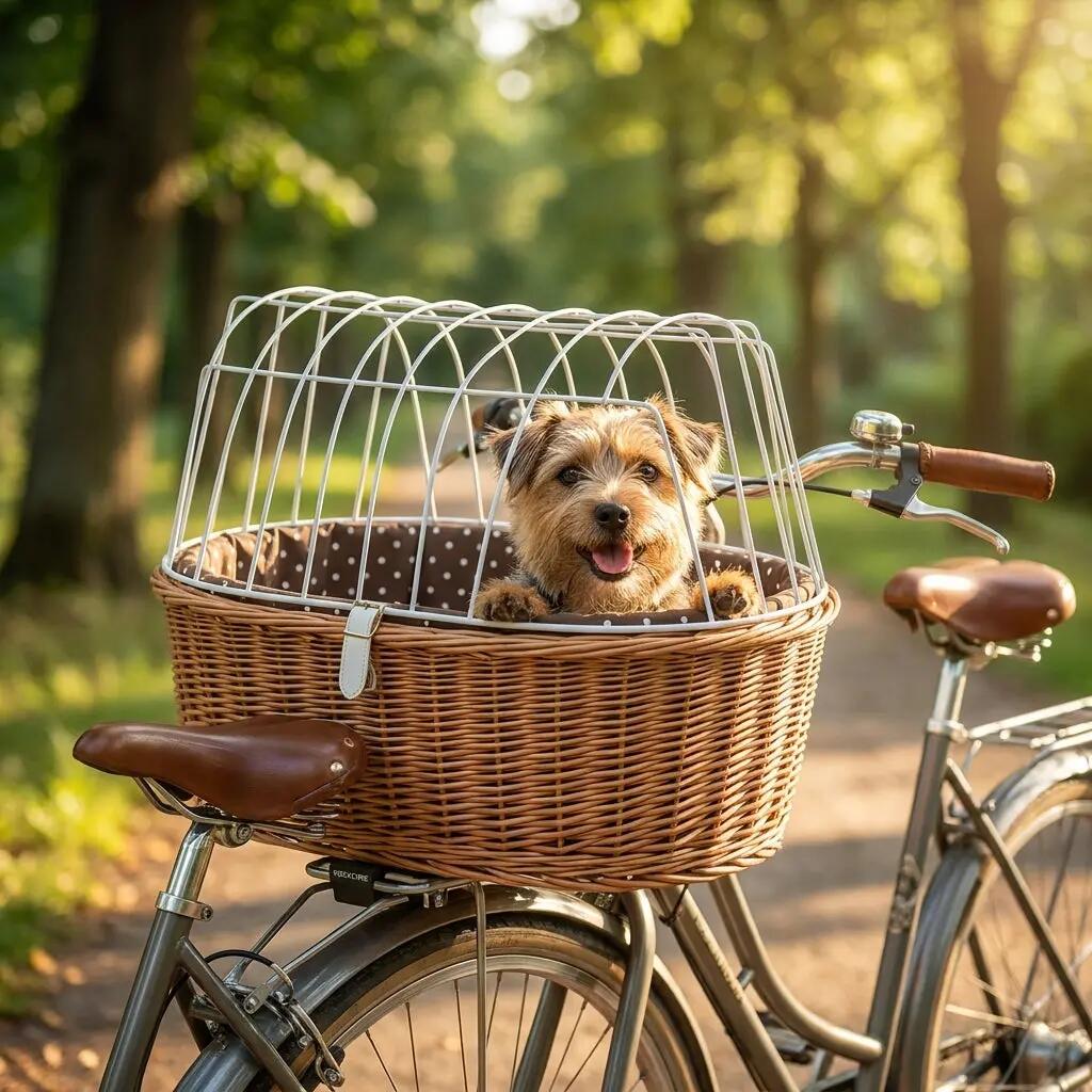 Aumüller panier vélo pour animaux en osier Racktime 46x70x40 cm 3/3