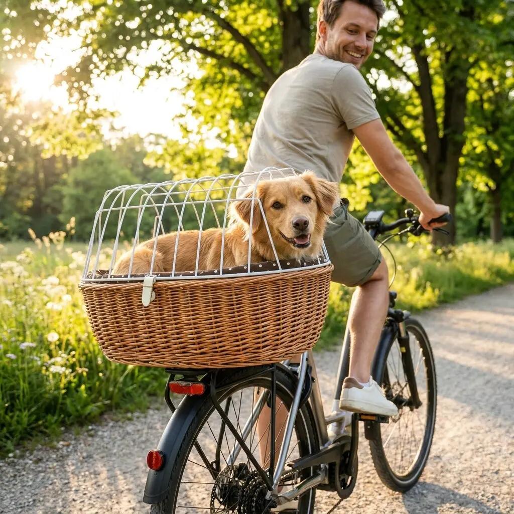 Aumüller panier vélo pour animaux en osier Racktime 46x70x40 cm 2/3