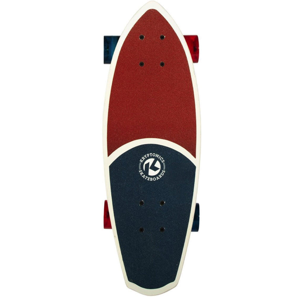 Kryptonics KR23 23in Mini Fat Cruiser Skateboard, Liberty Blue