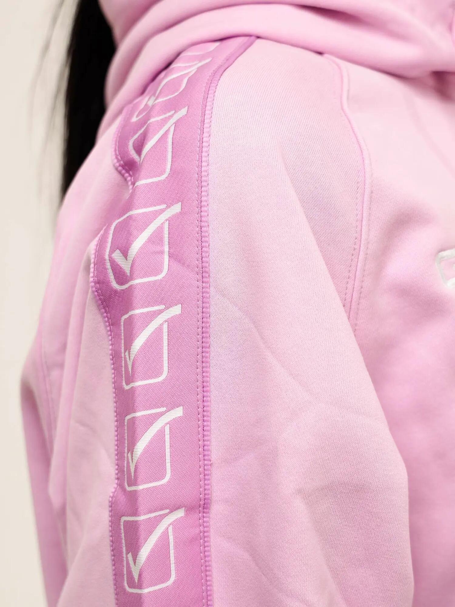 Felpa con cappuccio uomo ( fleece) givova rosa chiaro 4/5