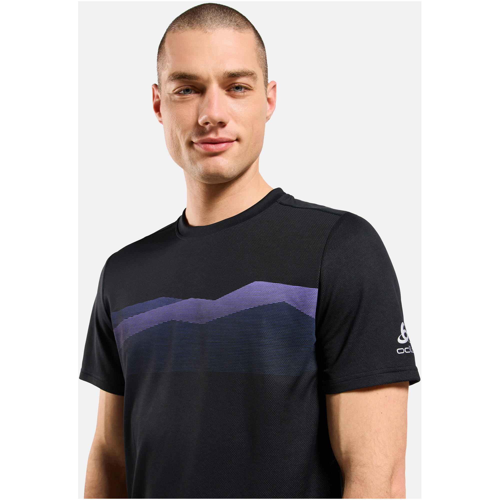 Odlo F-Dry Ridgeline Technisches T-Shirt Schwarz/Violett 3/5