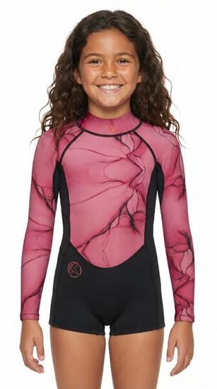 Mädchen Shorty Neoprenanzug 2 mm mit langen Ärmeln