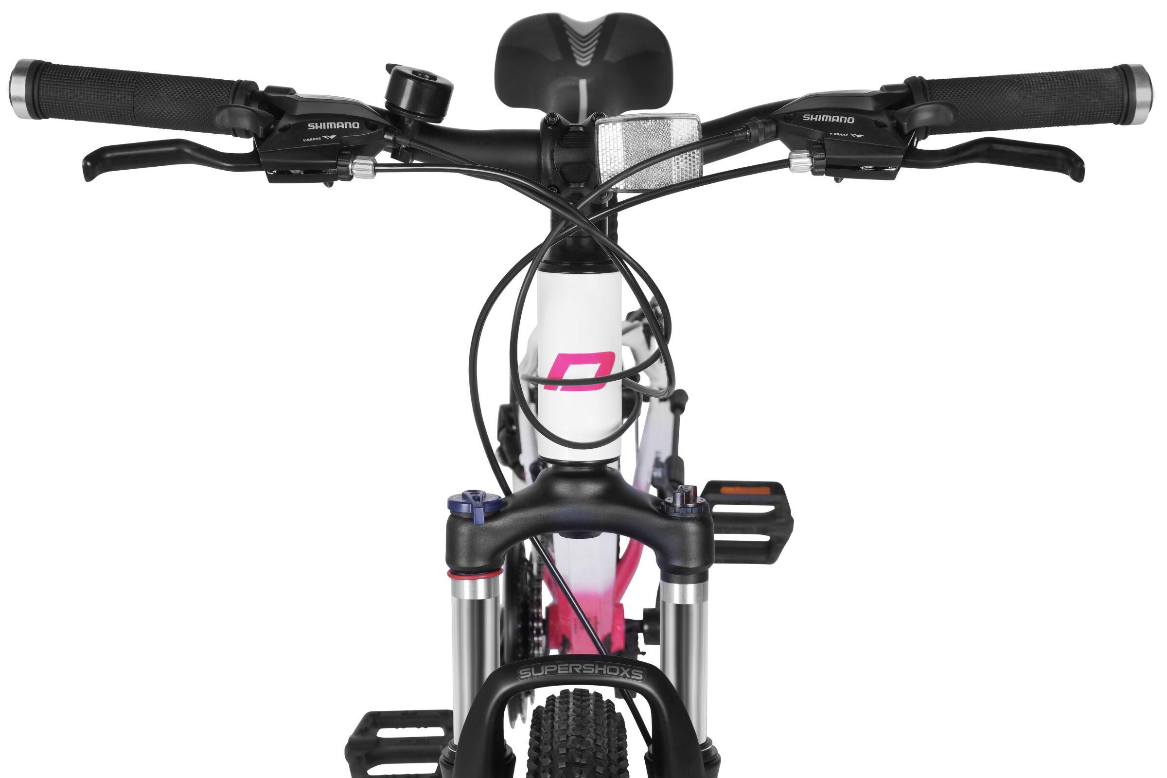 Vélo enfant 24″ Davi Bella aluminium 21 vitesses 130-160 rose/blanc 3/7