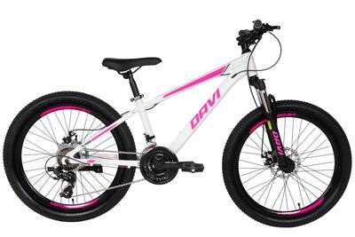 Kinderfiets 24" aluminium 11" 130-160cm 21 versnellingen davi bella elite