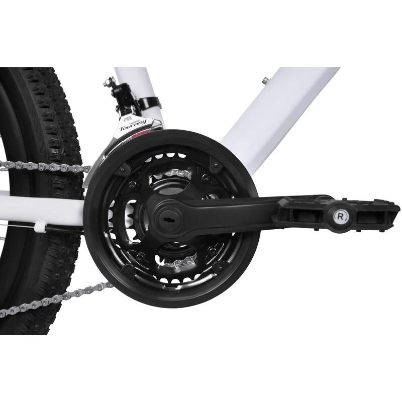 Bicicleta copii Davi Bella Aluminiu, 24", 130-160 cm, 21 viteze, Alb/Roz