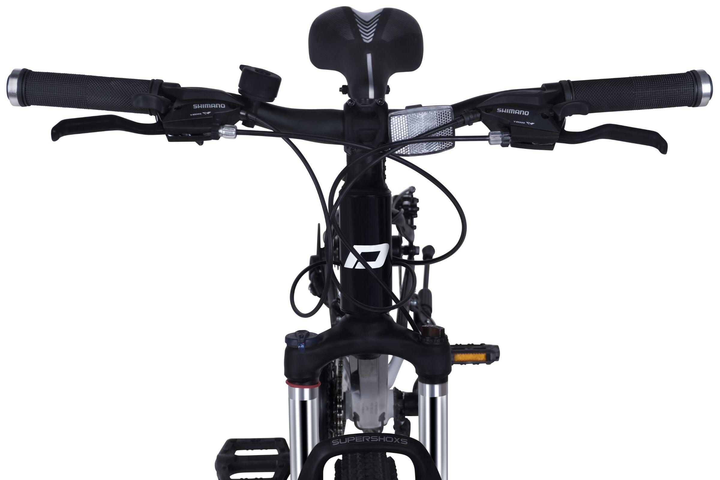 Kinderfiets 24″ Davi Montaro Pro aluminium 21 versnellingen 130-160 zwart/wit 4/7