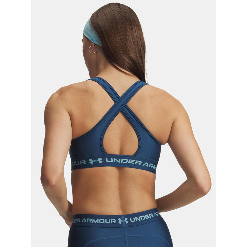 Bustieră sport Under Armour® Crossback Mid Blue Ardent